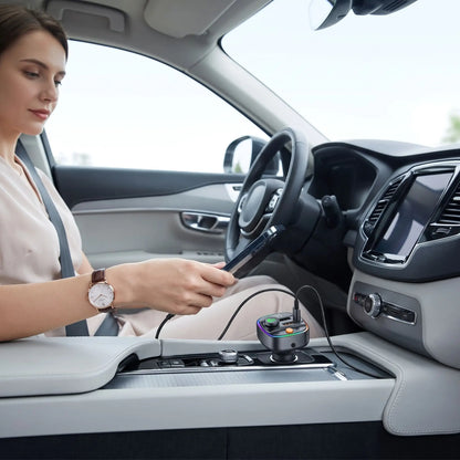 Transmetteur fm bluetooth | Charge Rapide 22,5W - Interieur de notre auto