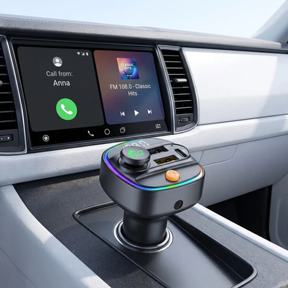 Transmetteur fm bluetooth | Charge Rapide 22,5W - Interieur de notre auto