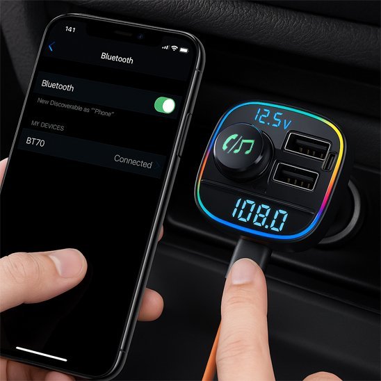Transmetteur FM Bluetooth | AudioDrive - Interieur de notre auto